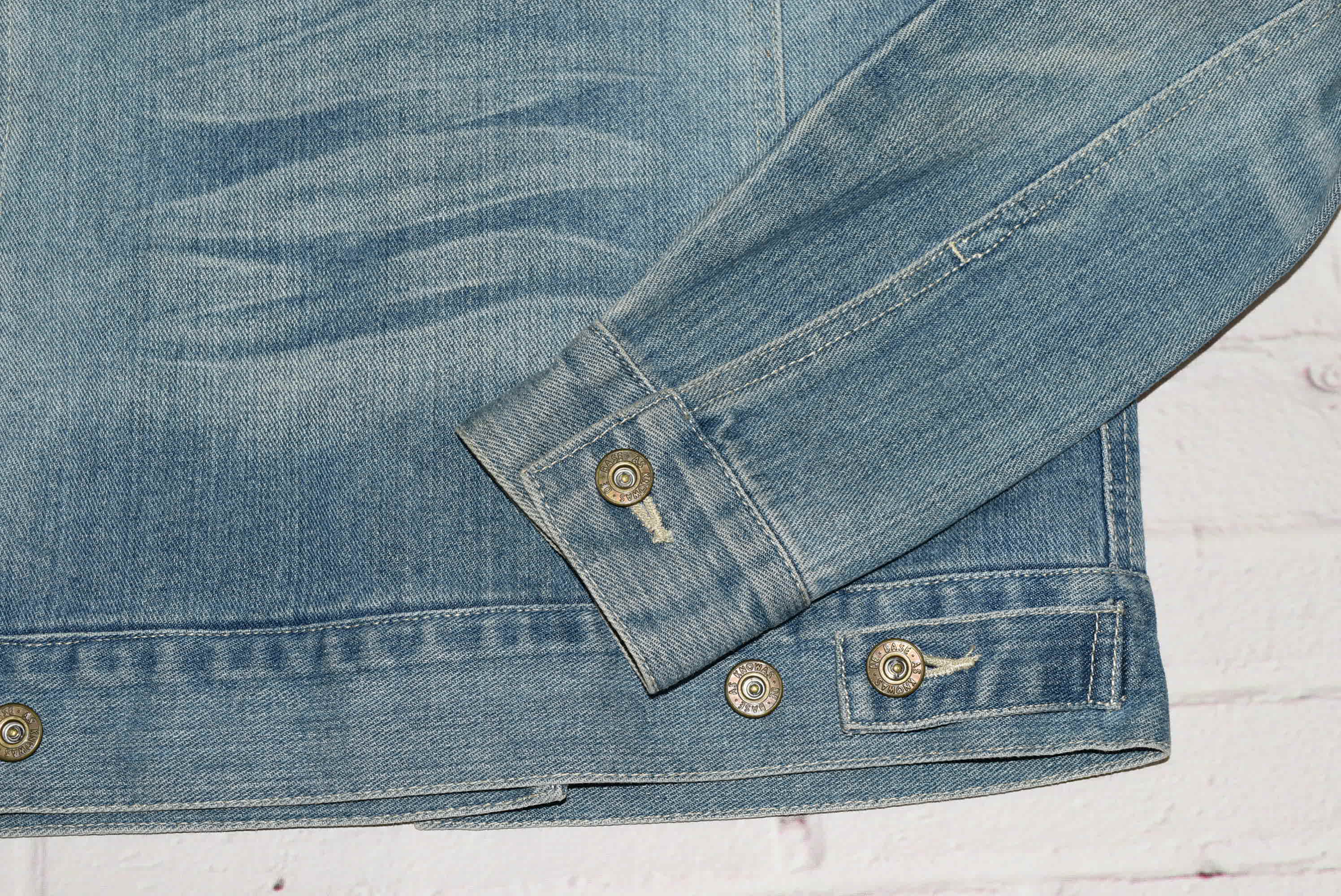 AS KNOW AS อกจริง 34 ไซส์ S เสื้อแจ็คเก็ตยีนส์ แขนยาว ผู้หญิง สีฟอกซีด ทรงสวยใส่สบาย ใส่คลุมกันแดด