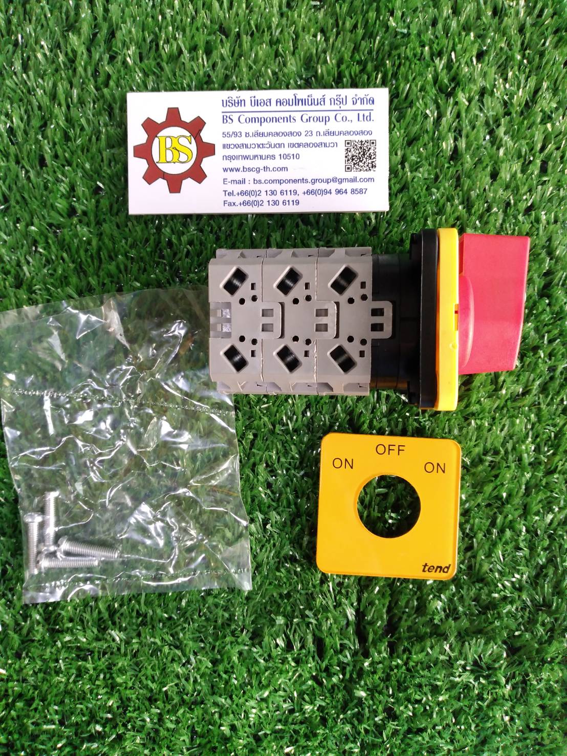 TEND : Cam Switch (16A) 3Position 48x48mm. (ON-OFF-ON) เหลือง/แดง TCS4SR346-2-3301