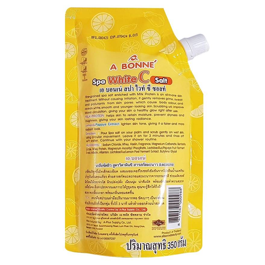 (1ซอง) A BONNE เอ บอนเน่ เกลือสปาขัดผิว (นม,วิตามินซี,โยเกิร์ต) 350g.