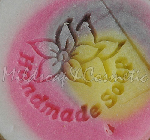 HANDMADE CHABA SOAP STAMP ศก 4 cm. มีด้ามจับ