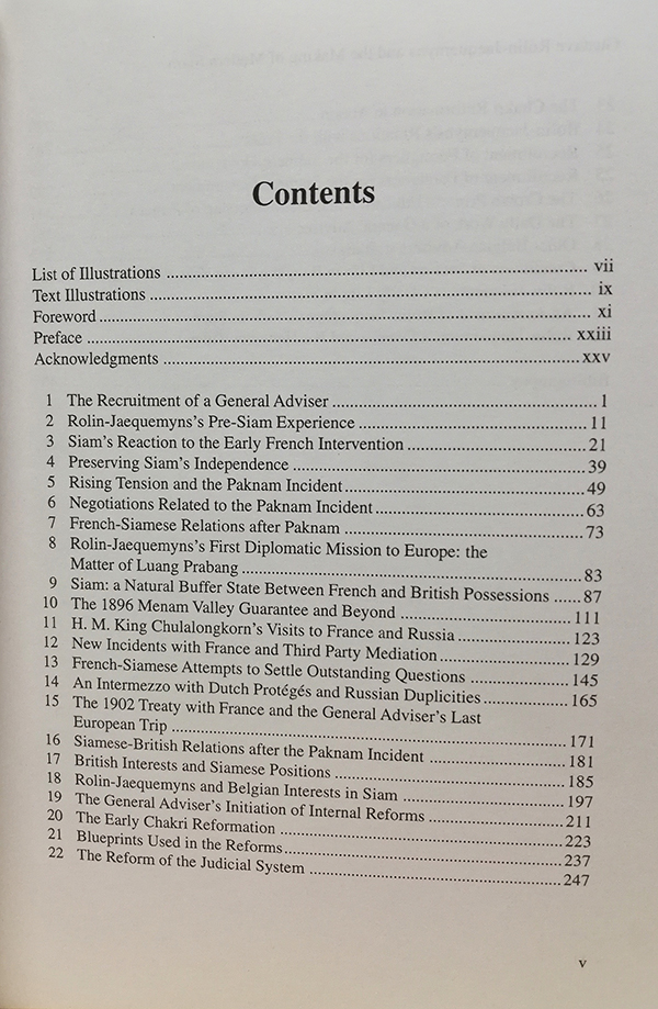 Gustave Rolin-Jaequemyns and the Making of Modern Siam : The Diaries and Letters of King Chulalongkorn's General Adviser