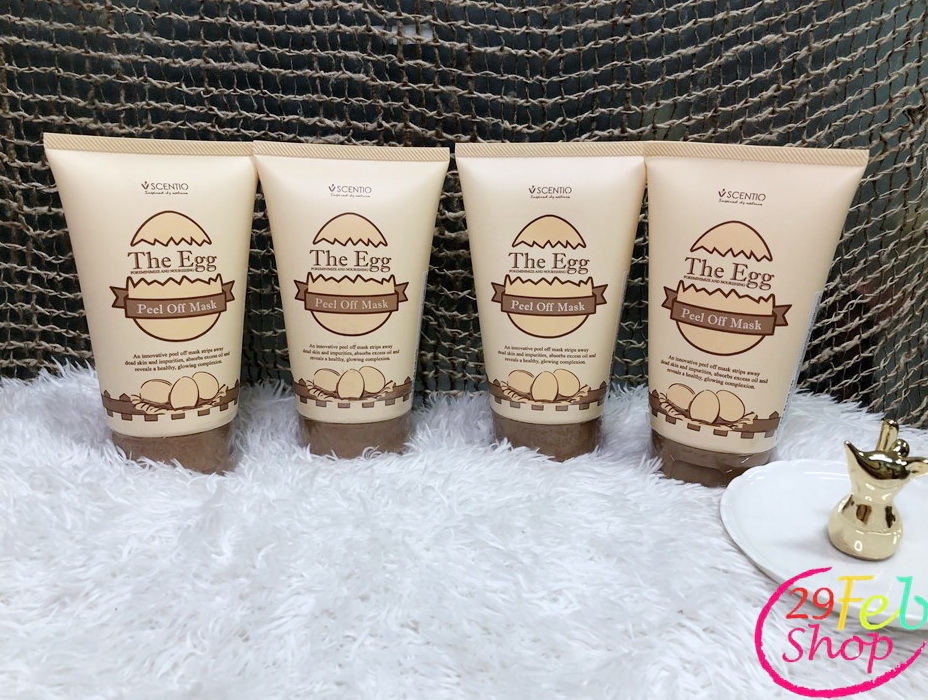 Scentio The Egg Peel Off Mask เซนทิโอ ดิเอ้ก พีล ออฟ มาร์ค 100ml
