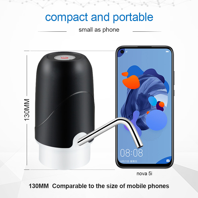 เครื่องกดน้ำดื่มอัจฉริยะ กดน้ำอัตโนมัติแบบพกพา แบบชาร์ต USB ที่กดน้ำแบบไร้สาย