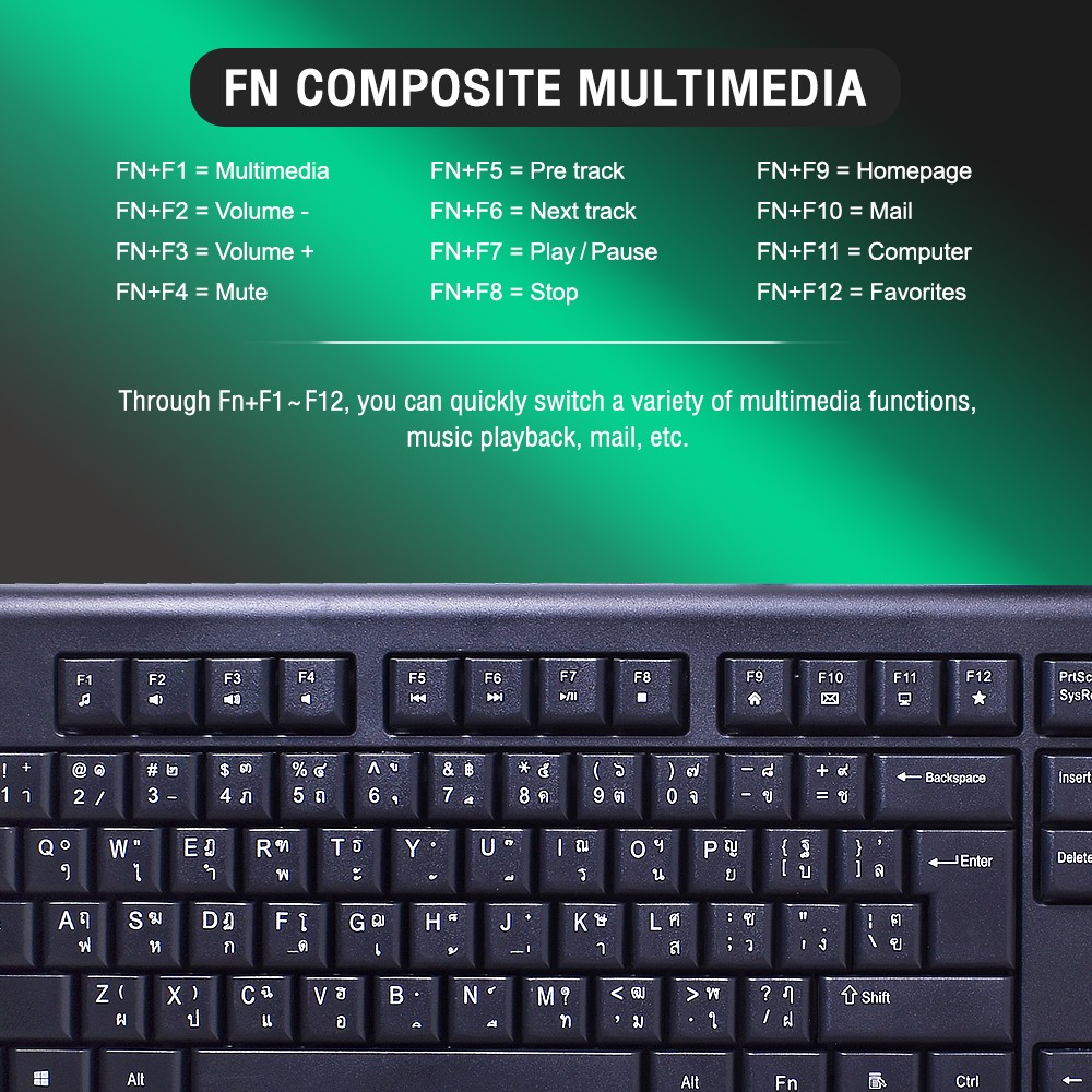 K-289 OKER KEYBOARD+MOUSE Wireless KB-KM-OK-K289B