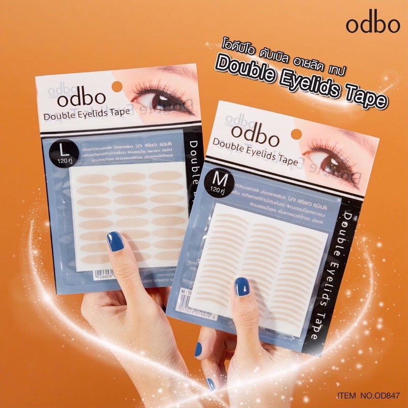 โอดีบีโอ เทปติดตาสองชั้น สีเนื้อ ติดง่าย ไม่หลุดง่าย (120คู่) odbo Double Eyelids Tape od847 ❤