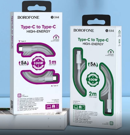 BX44 TYPE-C TO TYPE-C 2M. 5A FAST CHARGING CABLE 100W CA-TC-BP-BX442