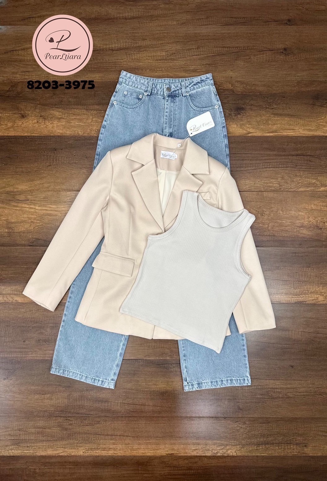งาน Set 3ชิ้น :: เสื้อคลุม+Setเสื้อ+กก. ••Setเสื้อทรงสูทสีหวาน โทนครีม (Cream tone) งานดี๊ดีใส่ได้ทุกโอกาส ผ้าหนานุ่มทุกการสัมผัส งานมีเทคเจอร์ในตัว ช่วงไหล่เสริมฟองน้ำเล็กน้อยเพื่อทรงสวย ด้านหน้าแต่งกระดุมและมีกระเป๋าใช้งานได้จริง มีซับใน +++มาพร้อม Setเ