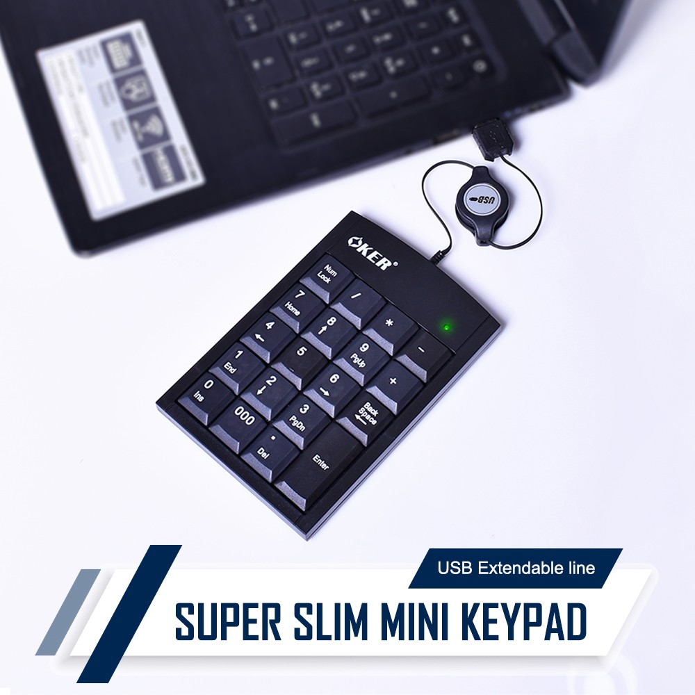 KP2017 KEYPAD OKER USB เก็บสาย KP-UB-OK-02017