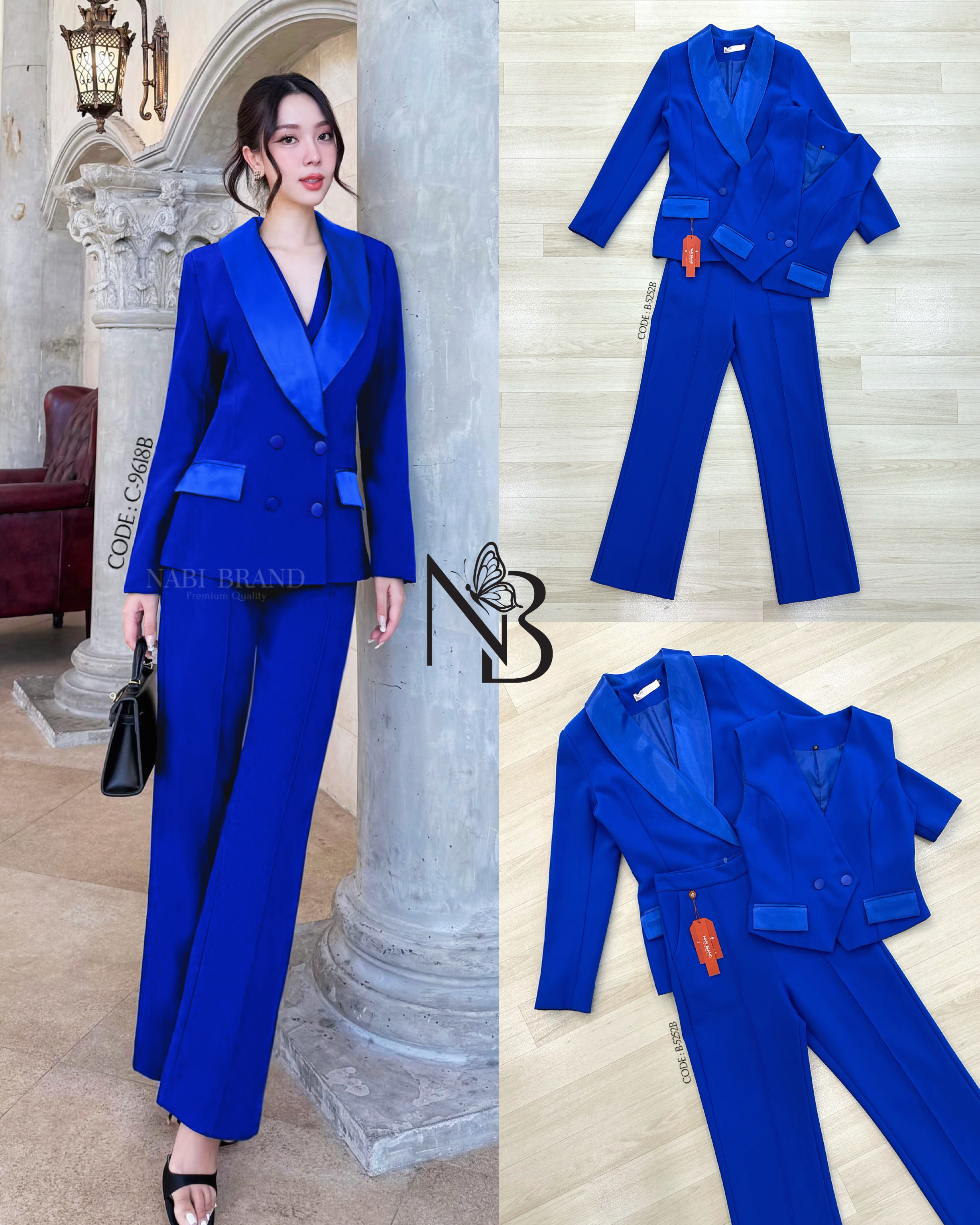 เสื้อสูทแขนยาวปกคอเงา ช่องกระเป๋าแต่งเงาใช้งานได้จริง กระดุม 4 เม็ด 🖤เสื้อกั้กกระดุม 2 เม็ด ช่องกระเป๋าแต่งเงาใช้งานได้จริง มีฟองน้ำมาให้ด้วยนะ 🖤กางเกงขายาวทรงกระบอก งานซิบหลัง ตีเกล็ตด้านหน้า มีช่องกระเป๋า ผ้าดียกเซท งานเริ่ด ใส่ได้หลายโอ