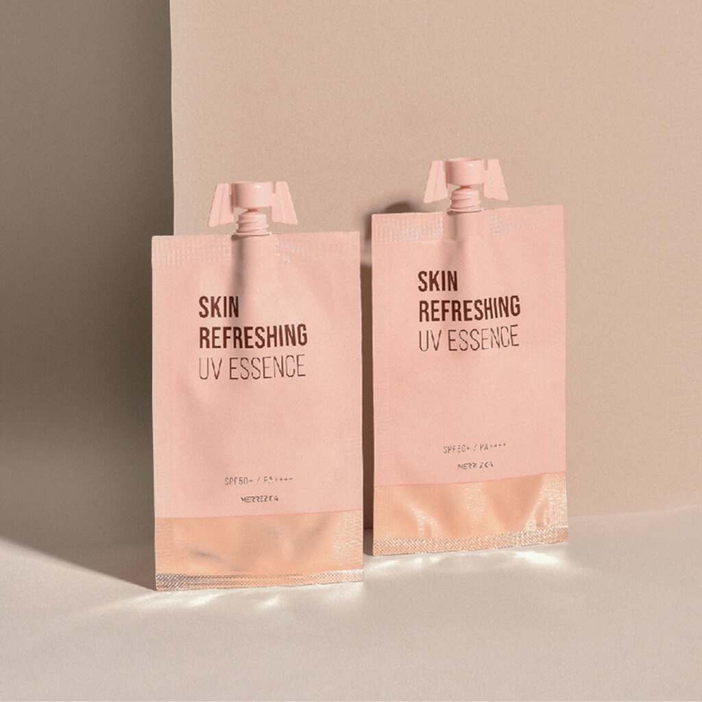 (1ซอง) Merrez'ca Skin Refreshing UV Essence เมอร์เรซกา สกิน รีเฟรชชิ่ง ยูวี เอสเซนซ์ 5 มิลลิลิตร