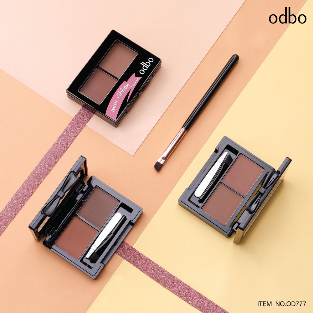 โอดีบีโอ ที่เขียนคิ้ว เนื้อฝุ่น 5g odbo Mini Ribbon Brow Kit OD777 ❤