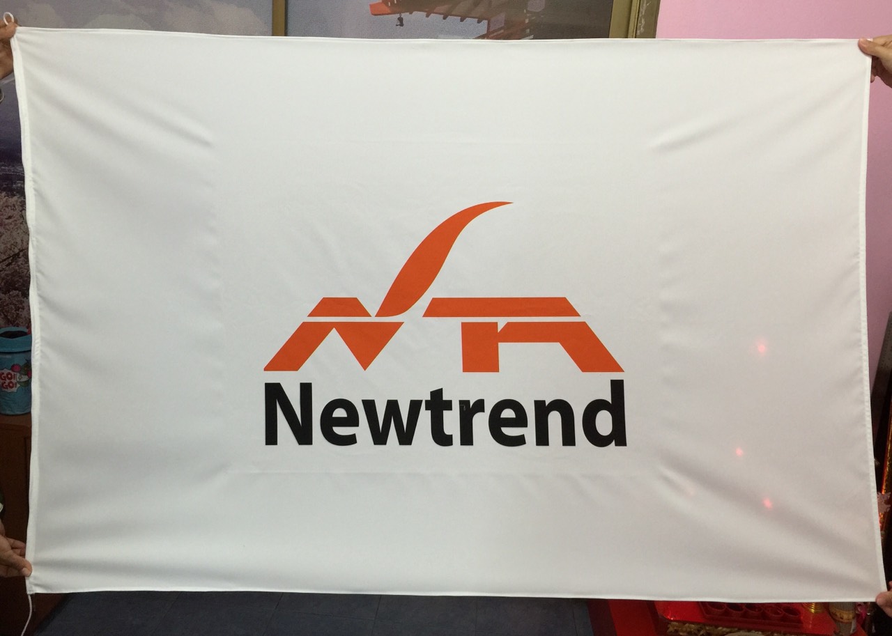 ธงโลโก้บริษัท ขนาด 80x120 ซม. ผ้าโพลีหนา