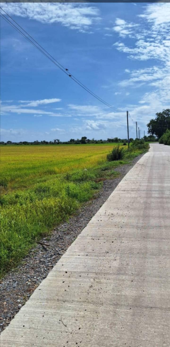 ขายที่ดินติดถนนคอนกรีต บรรยากาศดีใกล้ใกล้ตลาดบางหลวงร.ศ.(122) 5 ไร่ 2งาน 55 ตรว. อ.บางเลน จ.นครปฐม