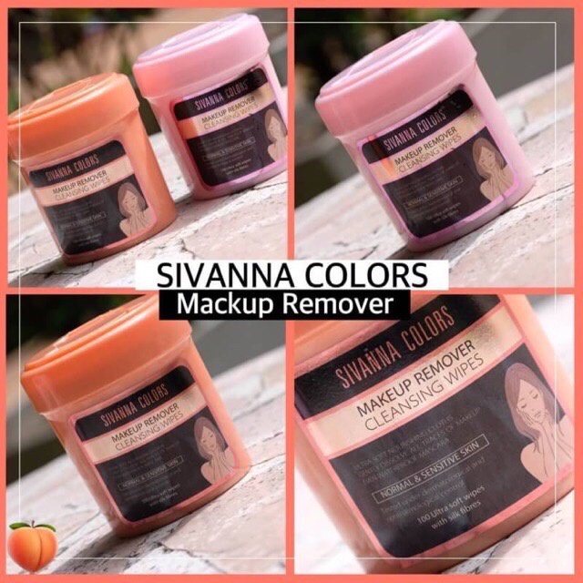Sivanna MakeUp Remover CLEANSING WIPE 100แผ่น HF778 สิวันนา ทิชชู่เปียก แผ่นเช็ดเครื่องสําอาง ทิชชู่เปียกเช็ดหน้า