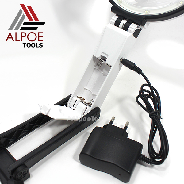 แว่นขยายตั้งโต๊ะ ไฟรอบ หลอด LED 10 พับได้รุ่น MG3B-1B / MG3B-1C