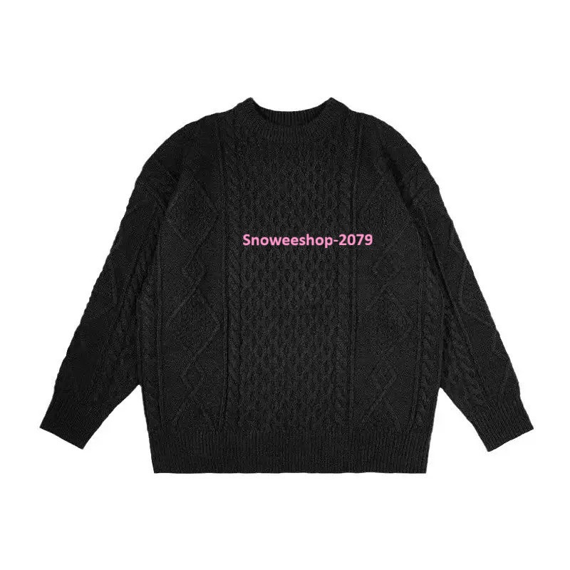 สเวตเตอร์ไหมพรมทอหนา สุดเท่สำหรับหนุ่มไซส์ใหญ่ XL–8XL ไซส์ใหญ่ถึง 59 นิ้ว ใส่แล้วดูเพรียว ไม่อ้วน ไม่แน่น ผ้านุ่ม หนา อุ่นกำลังดี ใส่เที่ยวต่างประเทศ ใส่ลุคเท่ในเมือง เรียบหรู ดูแพงแบบผู้ชายมินิมอล สีดำคลาสสิก แมตช์ง่าย ใส่ได้ทุกวัน