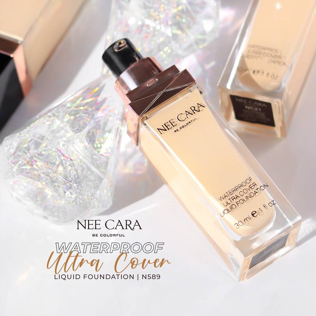 NEE CARA WATERPROOF ULTRA COVER LIQUID FOUNDATION ครีมรองพื้น รุ่น N589
