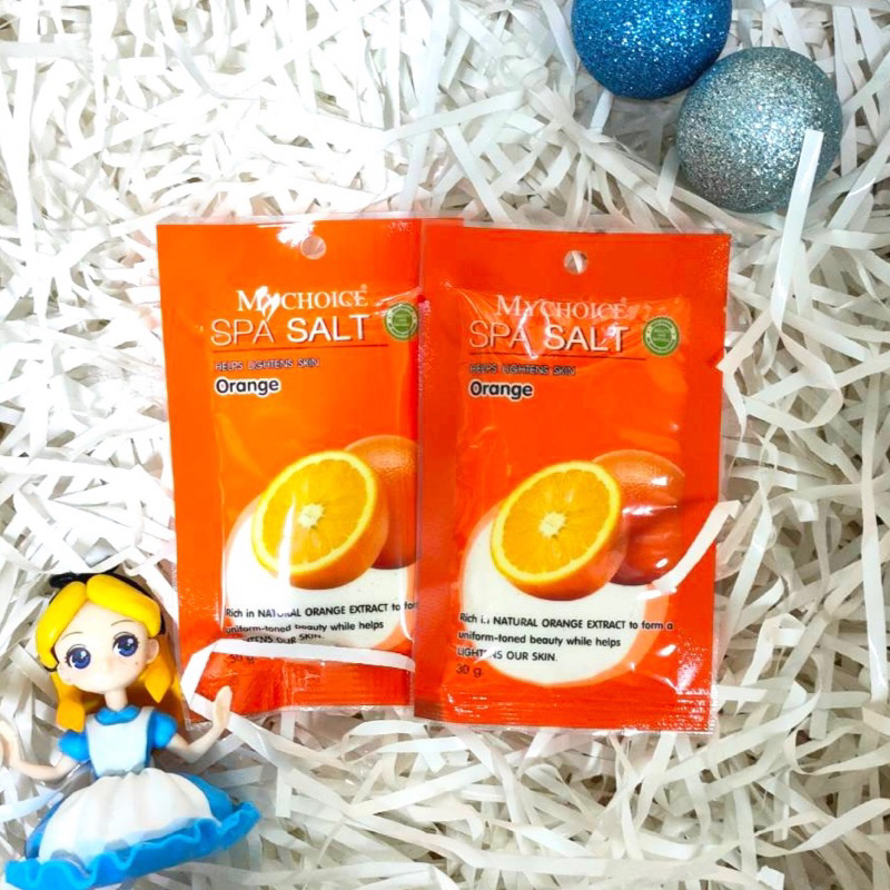 (1ซอง) เกลือสปา ขัดผิวกาย กลิ่นส้ม 30 กรัม My Chice Spa Salt Orange 30 g