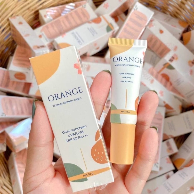 Orange White Sunscreen for face 10g กันแดดส้ม ครีมกันแดด สำกรับผิวหน้า โฉมใหม่