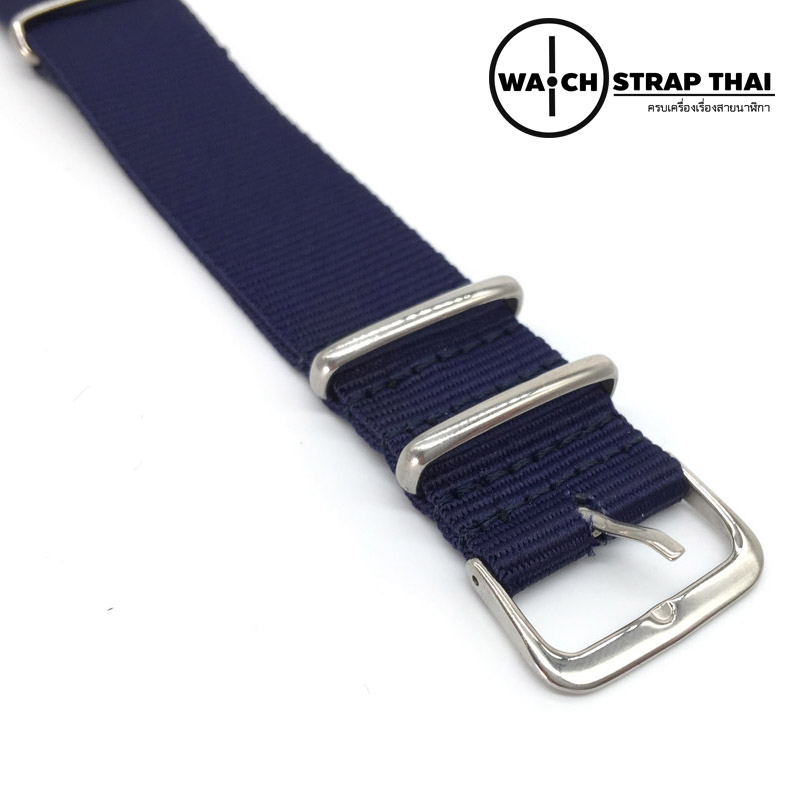 สายนาฬิกานาโต้ สายนาฬิกาผ้าไนลอน NATO Nylon Watch Strap Blue มีขนาด 18 , 20 , 22 mm สำหรับ Rolex , Seiko , Omega