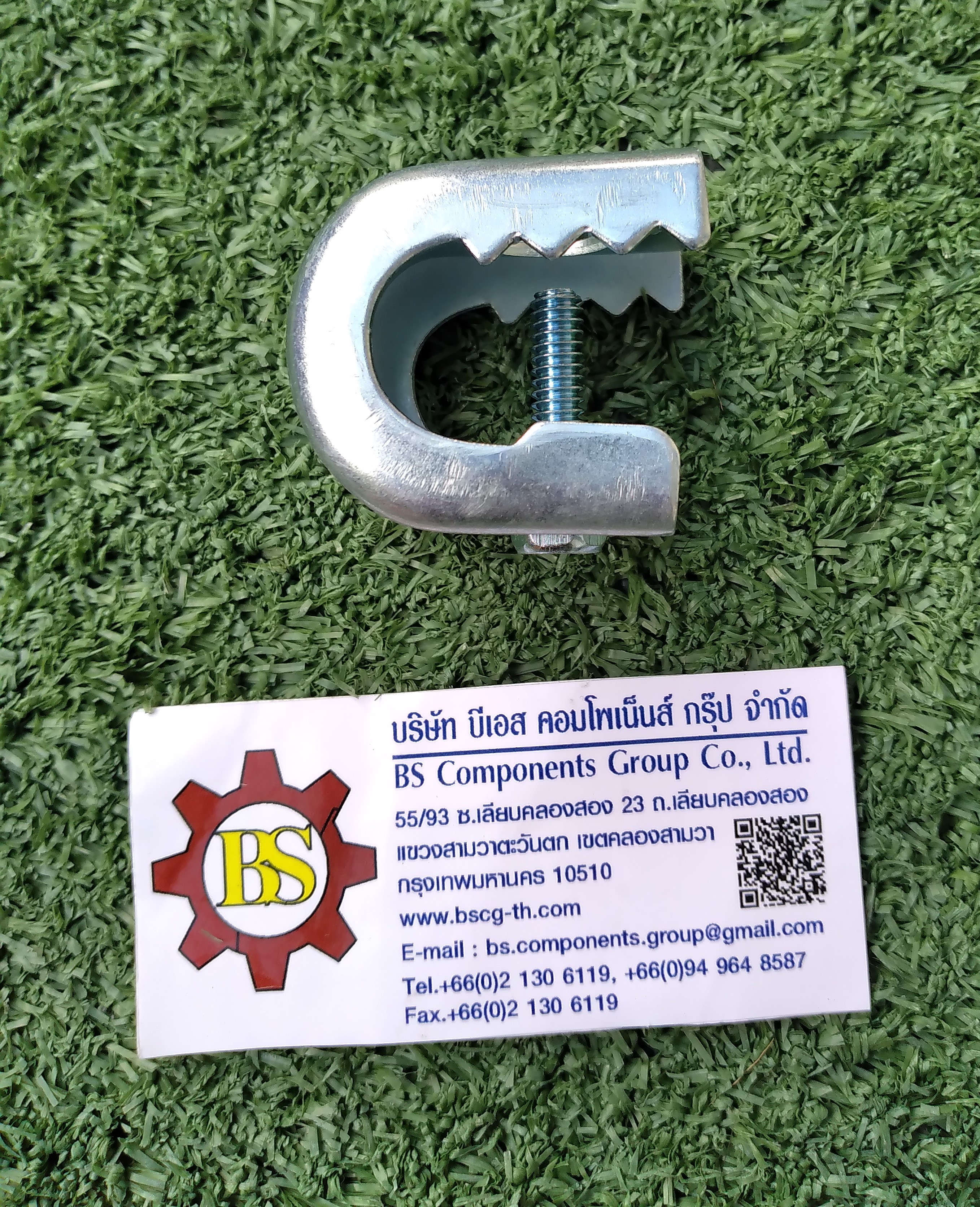 SC : แคล้มฟันจระเข้ เบอร์ 1 ชุบขาว (beam clamp) 14mm.