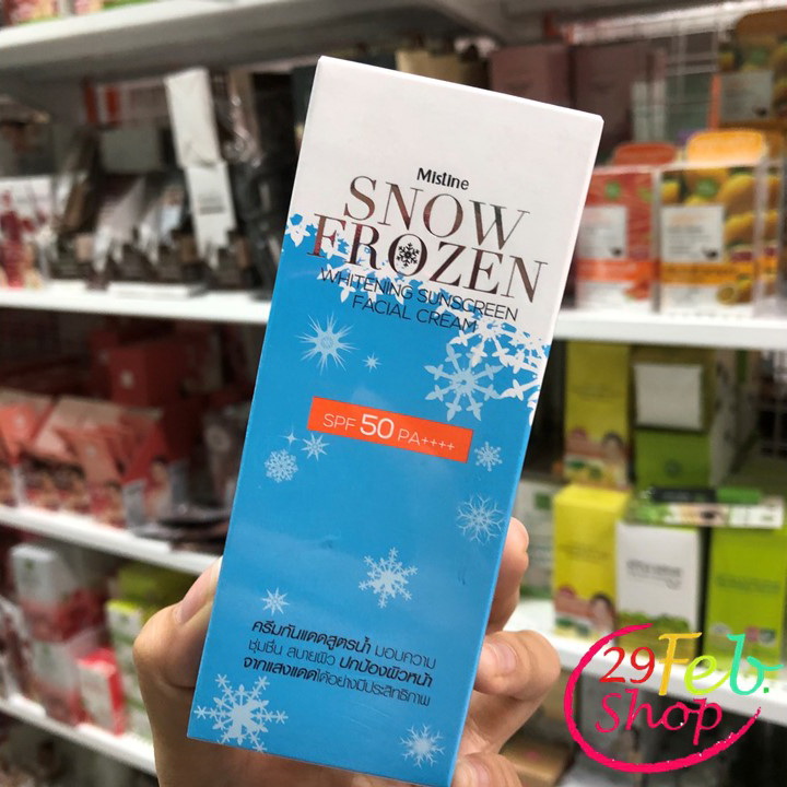 Mistine Snow Frozen Whitening Sunscreen Facial cream 30ml ครีมกันแดดหน้า มิสทีน