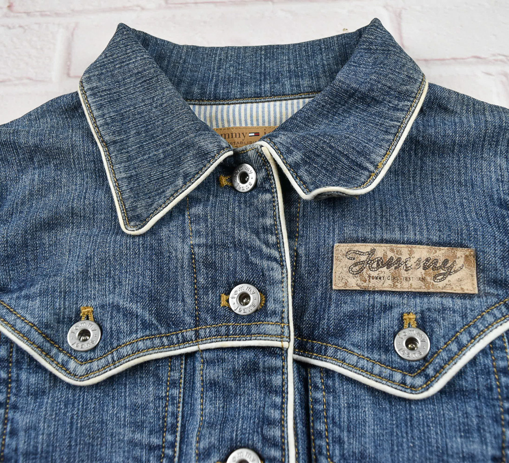 TOMMY JEANS®แท้ อก 30 เสื้อแจ็คเก็ตยีนส์หญิง ทอมมี่ ยีนส์ สียีนส์ เสื้อแขนยาว เนื้อผ้าดี