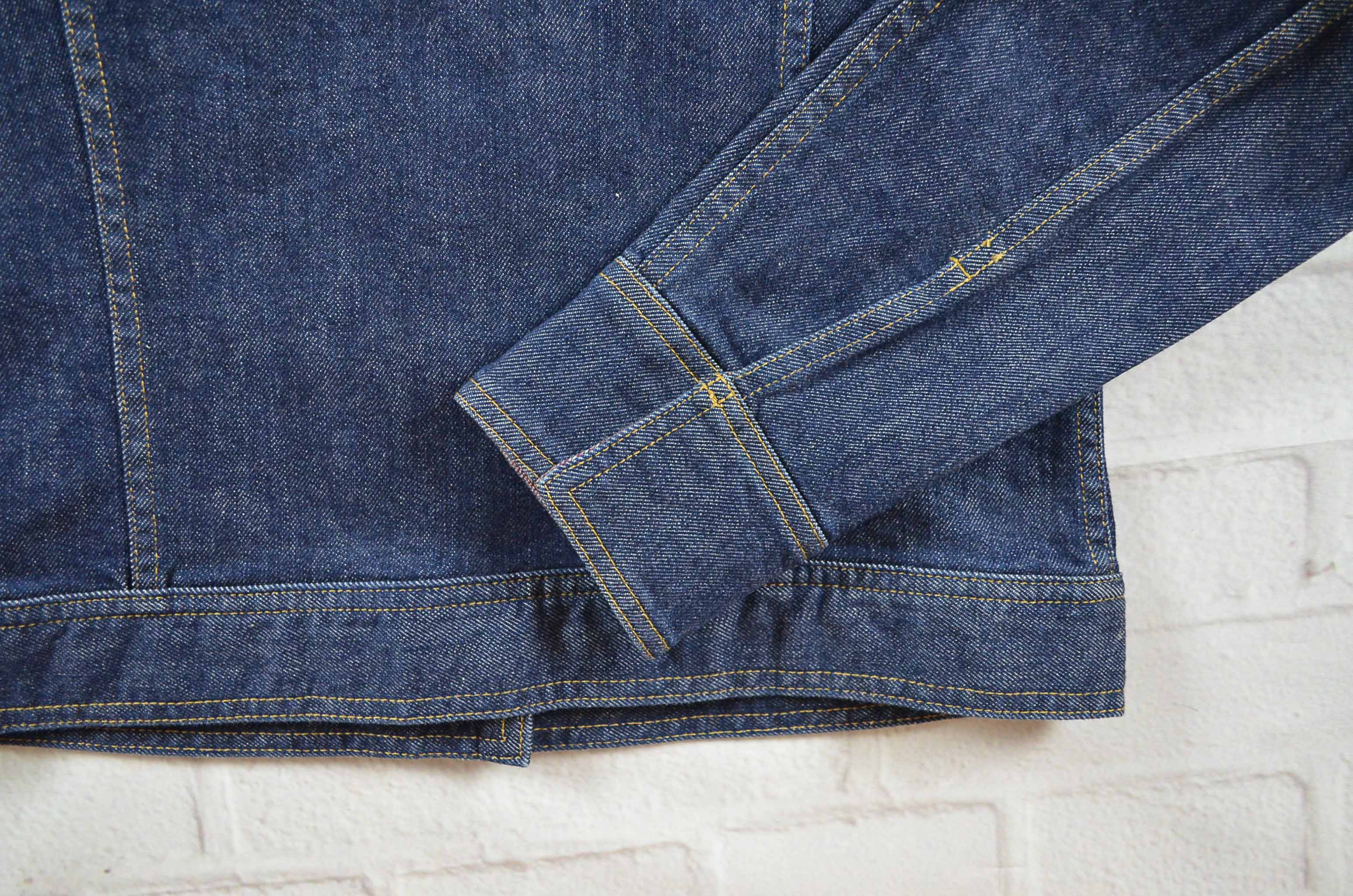 S.U.C อกจริง36' (S) เสื้อแจ็คเก็ตยีนส์ เสื้อยีนส์แขนยาวหญิงชาย สีเข้ม ผ้านุ่มใส่สบาย ทรงน่ารัก