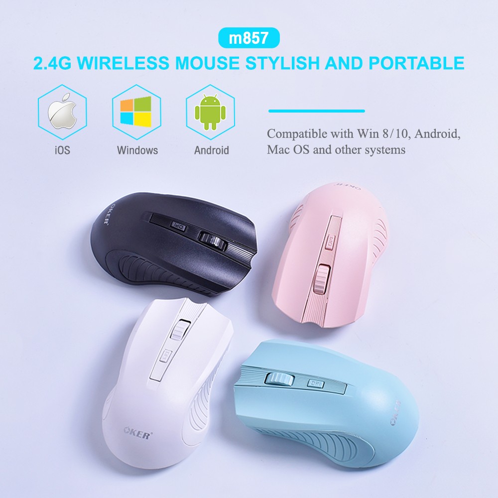OKER M857 WIRELESS MOUSE 3200DPI เม้าท์ไร้สาย SKU-02955
