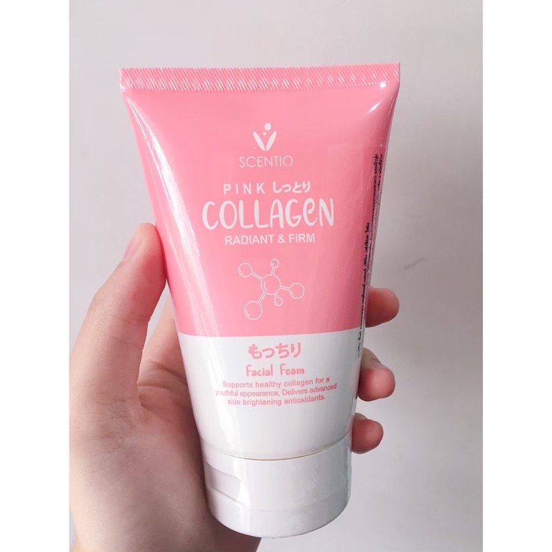 โฟมล้างหน้าคอลลาเจน 100g Beauty buffet Scentio Pink Collagen Radiant & Firm Facial Foam