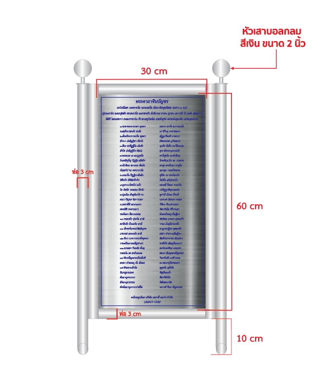 ป้ายบทคาถาบูชา