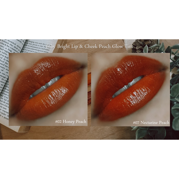 Baby Bright Lip & Cheek Peach Glow Tint 2.4g ลิปเนื้อออยล์ เบบี้ไบท์