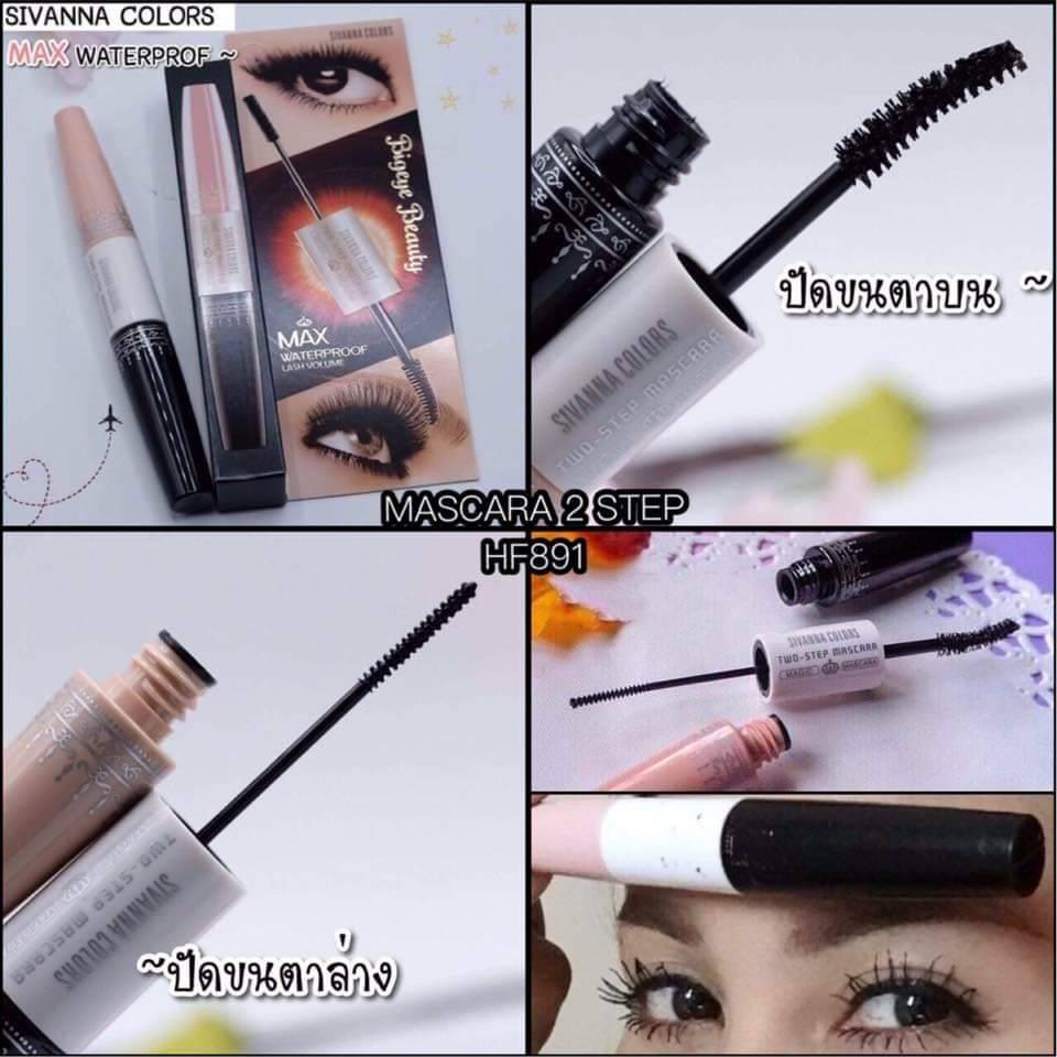Sivanna Colors Two Step Mascara Bigeye Beauty HF891 ซีเวียน่า มาสคาร่า สิวันนา ไม่แพนด้า ❤