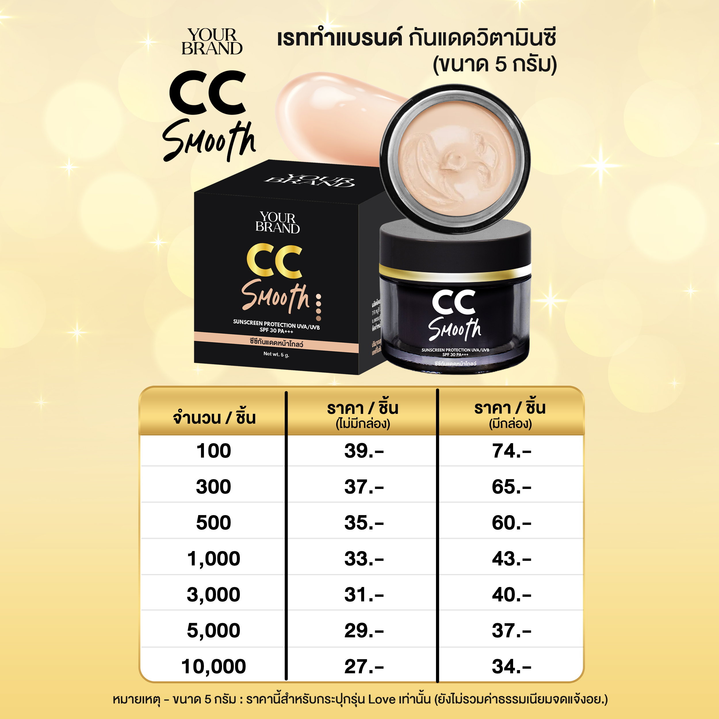แพคเกจทำแบรนด์กันแดดวิตามินซี_5G.