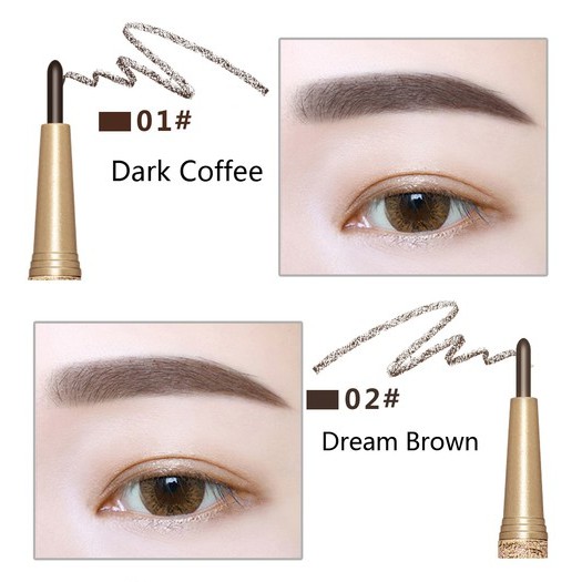 NOVO No.5146 Fashion Brow Nater โนโว ดินสอเขียนคิ้ว แบบหมุน มีแปรงปัดคิ้วในตัวพร้อมไส้ดินสอเปลี่ยน3แท่ง