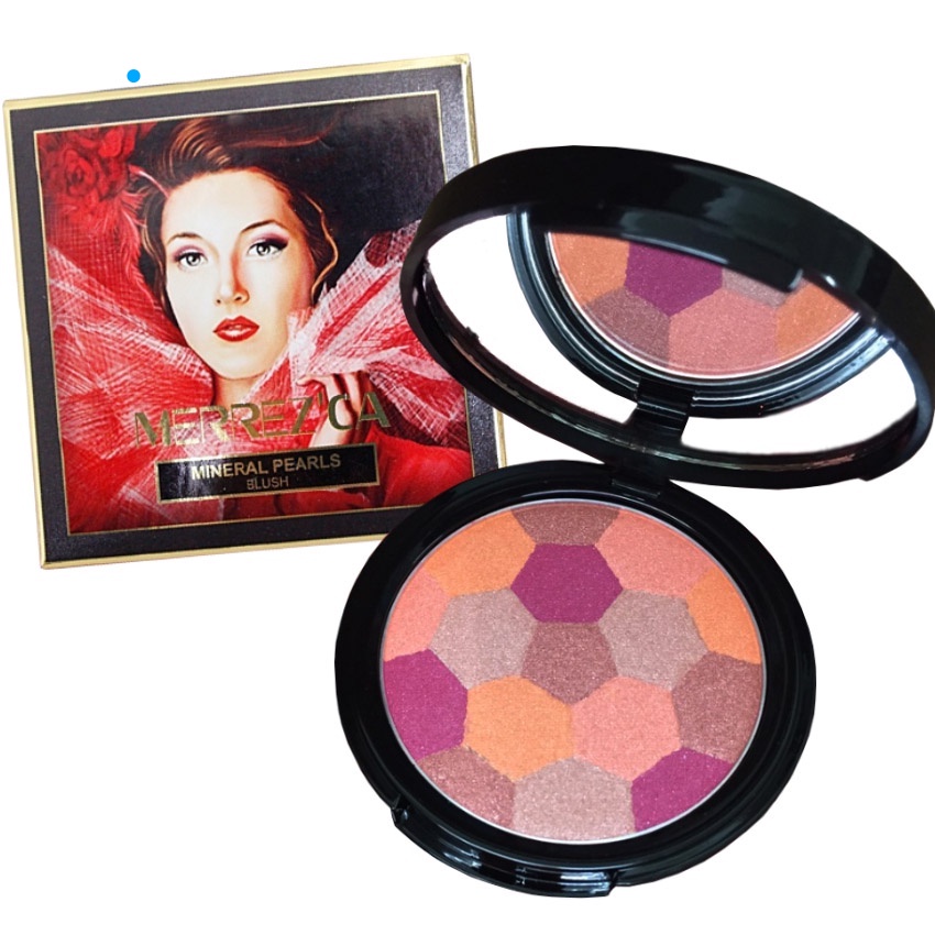 Merrezca Mineral Pearl Blush บรัชออน ปัดแก้ม เมอเรสก้า ปัดแก้มลูกบอล หน้าใส (302 double orange)