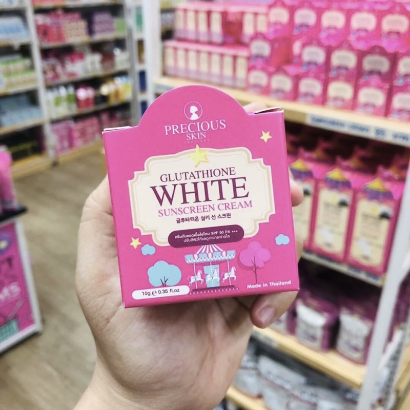 ครีมกันแดดใยไหม 10 กรัม SPF 50+++ สีเบจ