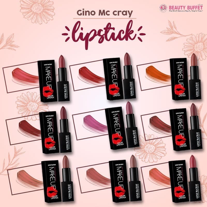 BEAUTY BUFFET GINO MCCRAY THE PROFESSIONAL MAKE UP COLOR LIPSTICK 3.5g