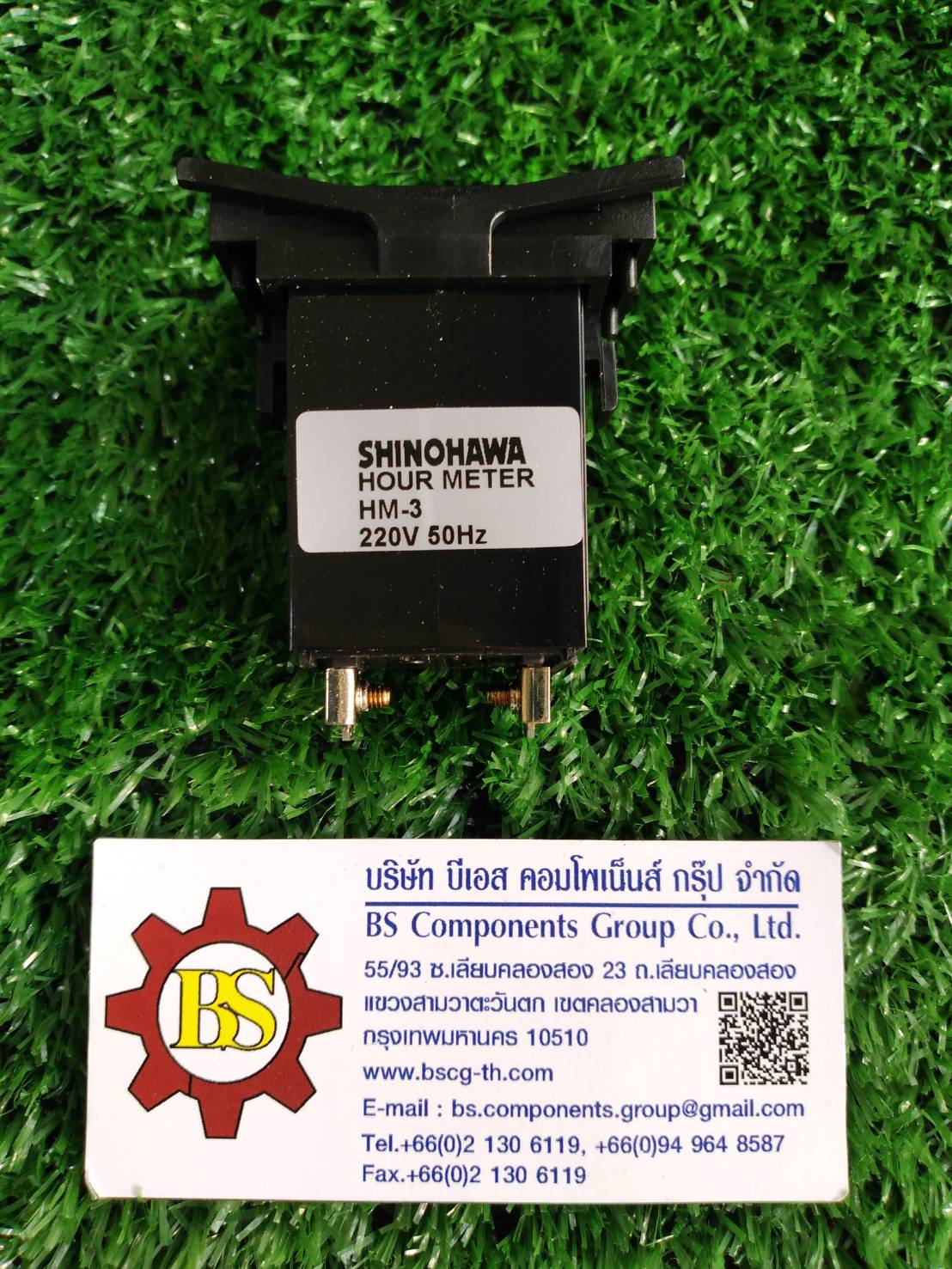 SHINOHAWA : Hour meter HM-3 +ขาล็อค 220VAC