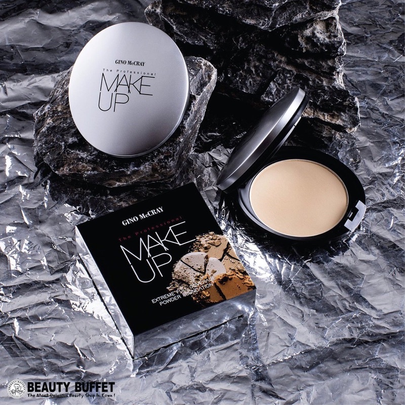 BEAUTY BUFFET GINO MCCRAY THE PROFESSIONAL MAKE UP EXTREME FULL COVERAGE POWDER FOUNDATION 11g แป้งซุปตาร์