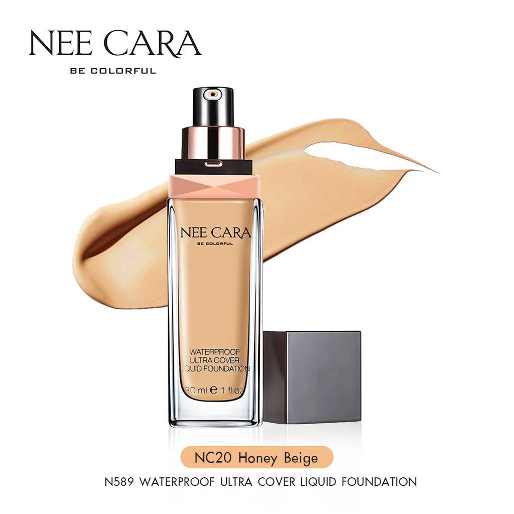 NEE CARA WATERPROOF ULTRA COVER LIQUID FOUNDATION ครีมรองพื้น รุ่น N589