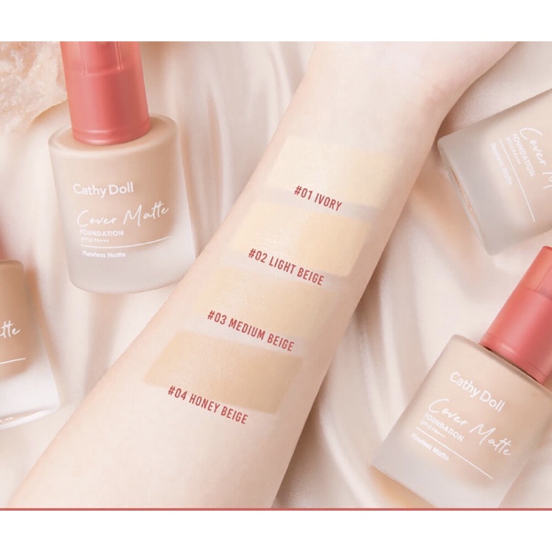 Cathy Doll Cover Matte Foundation SPF15 PA+++ 30 ml รองพื้นซ่อนผิว ปกปิดขั้นสุด
