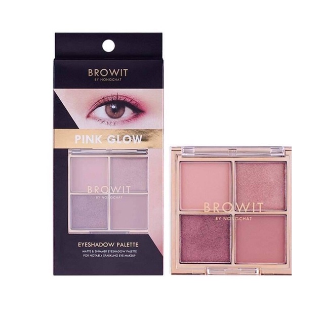 BROWIT NUDE EYEPALETTE 1gX 4สี อายแชโดว์ พาเลต 4 สี จาก Browit