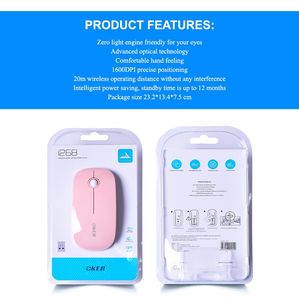 I268 OKER WIRELESS MOUSE SKU-02362