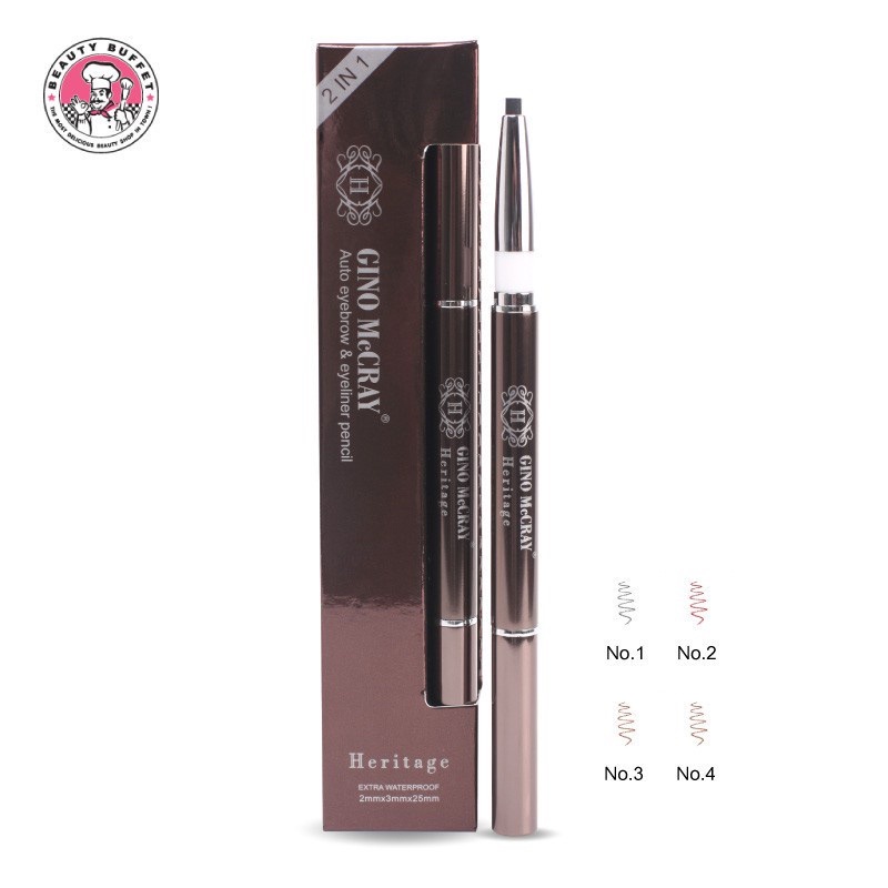 BEAUTY BUFFET GINO McCRAY HERITAGE AUTO EYEBROW & EYELINER ดินสอเขียนคิ้ว และ เขียนขอบตา