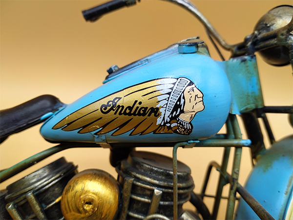 INDIAN รถเหล็กวินเทจ รถช็อปเปอร์ โมเดลรถเหล็ก โมเดลจำลอง