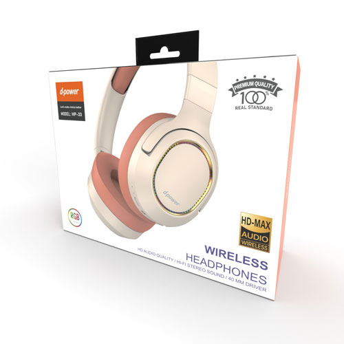 HP33 d-power BLUETOOTH V.5.3 HEADPHONE ไฟ RGB HP-HM-DP-HP33X