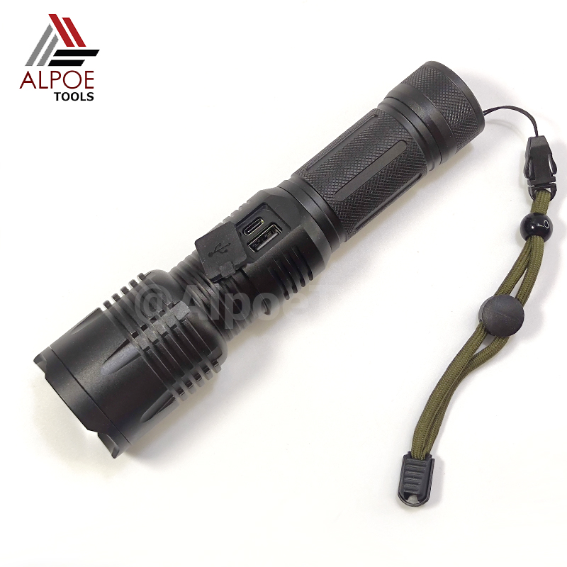 ไฟฉายแรงสูง พร้อมอุปรกรณ์ชาร์จ หลอด T20 ถ่าน 26650 รุ่น JX-2020