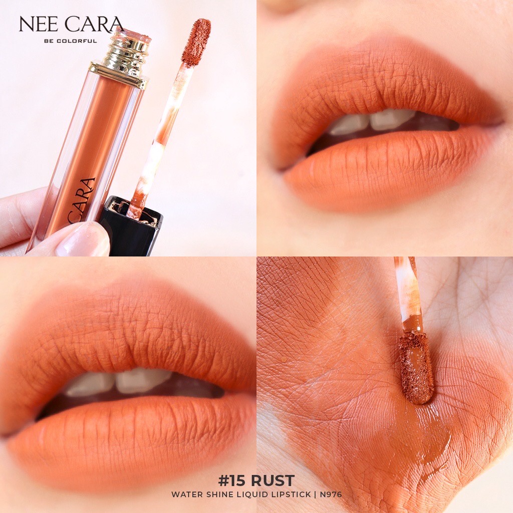 Nee Cara Water Shine Liquid Lipstick N976 นีคารา วอเทอร์ ชายน์ ลิควิด ลิปสติก 6.5กรัม ❤