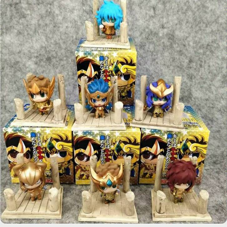 Seiya figure Gold Egg Box PVC Action Figure Knights of the Zodiac Toy Model Q Edition children gift
